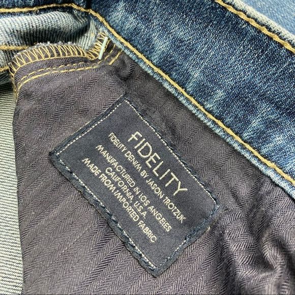 Fidelity light wash rolled ankle denim Jeans Size 30 - Picture 11 of 12